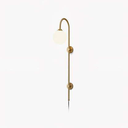 Globe Brass Plug-in Bracket light Wall Sconce