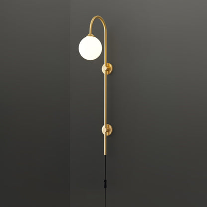 Globe Brass Plug-in Bracket light Wall Sconce