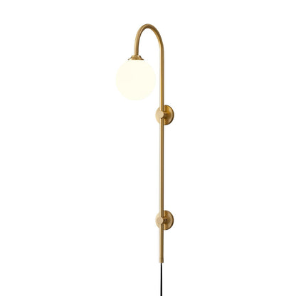 Globe Brass Plug-in Bracket light Wall Sconce