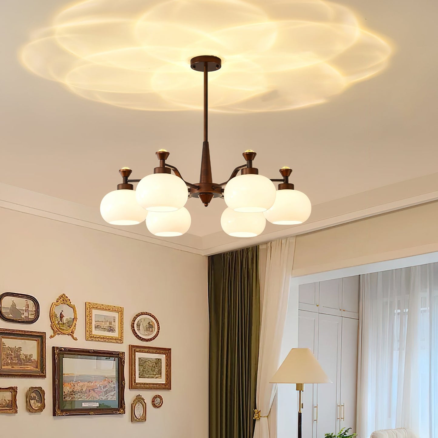 Globe Spotlight Candelabrum Chandelier