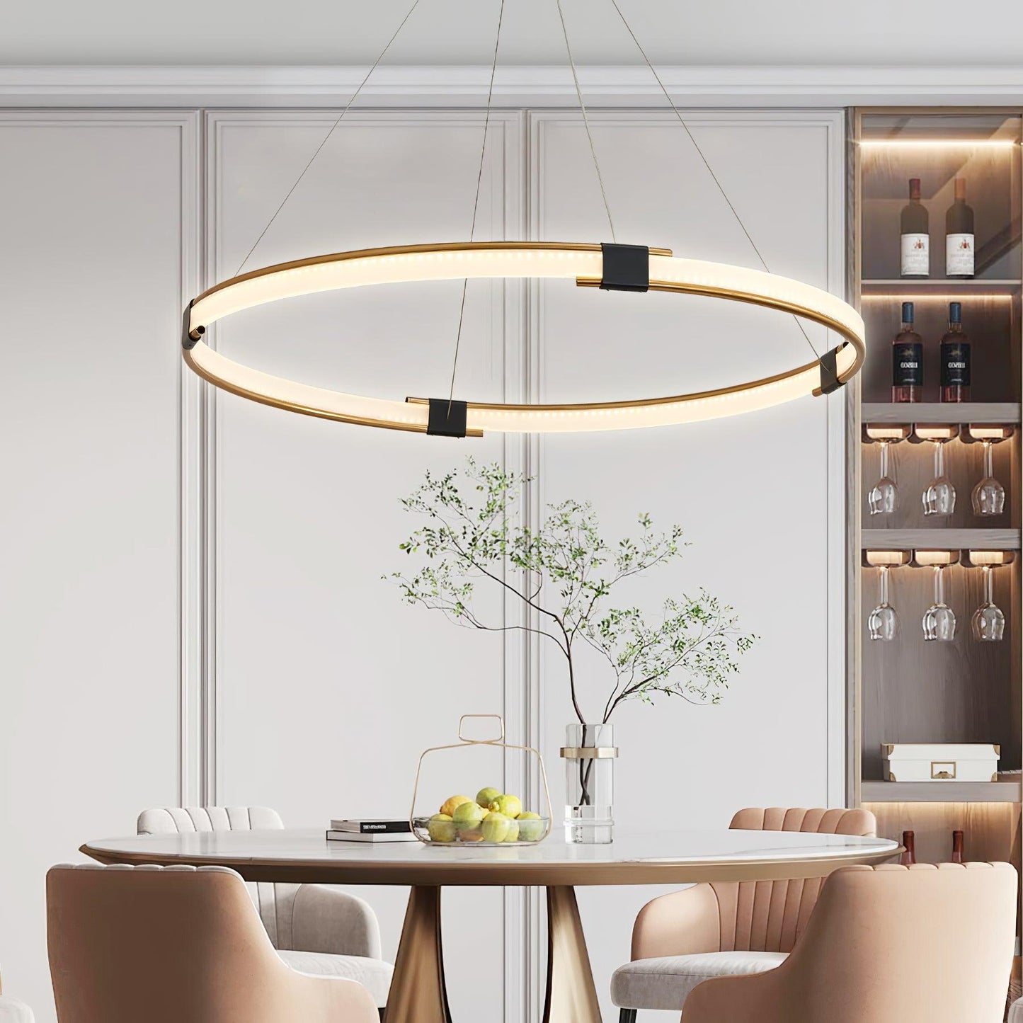 Gold Ring Pendant light Chandelier