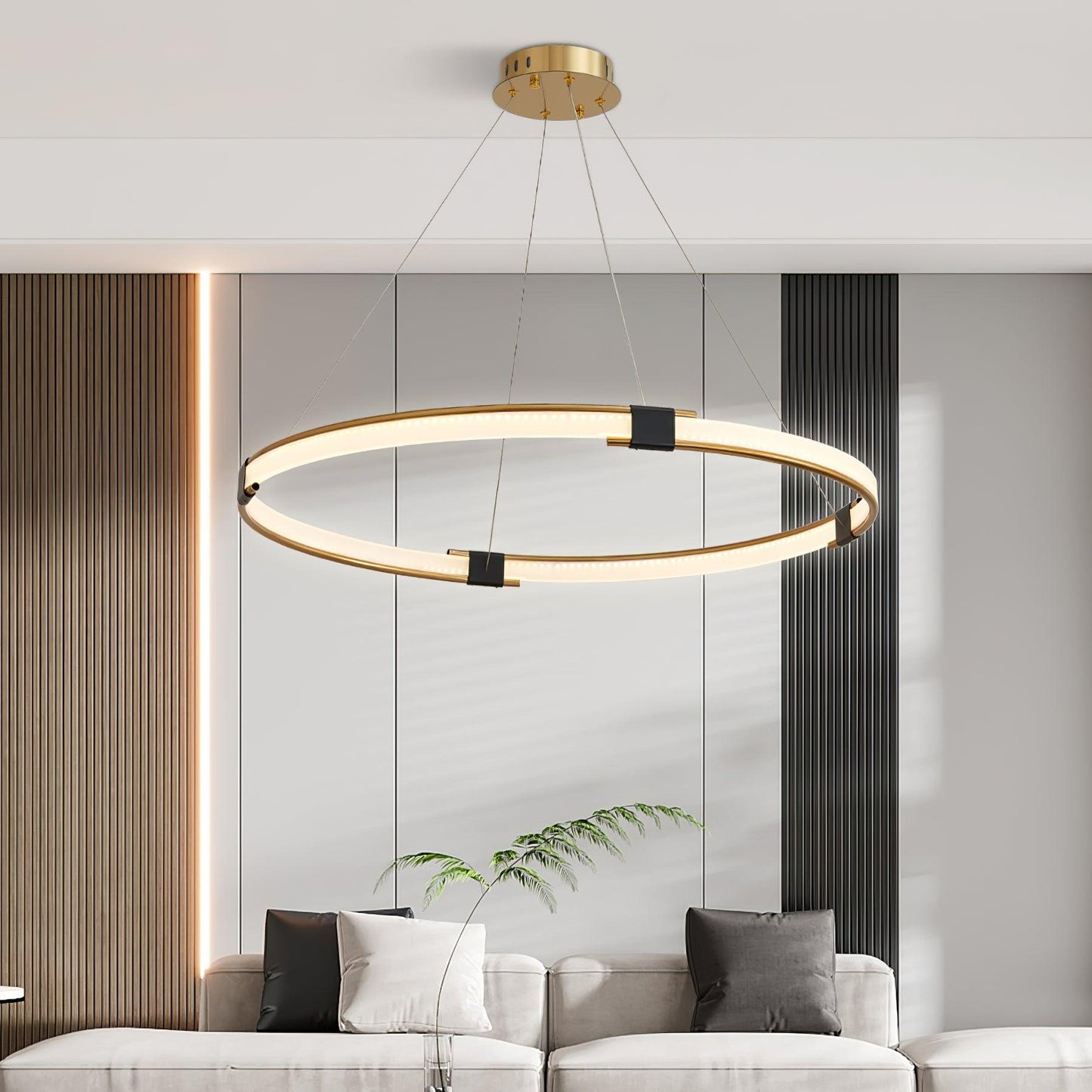 Gold Ring Pendant light Chandelier