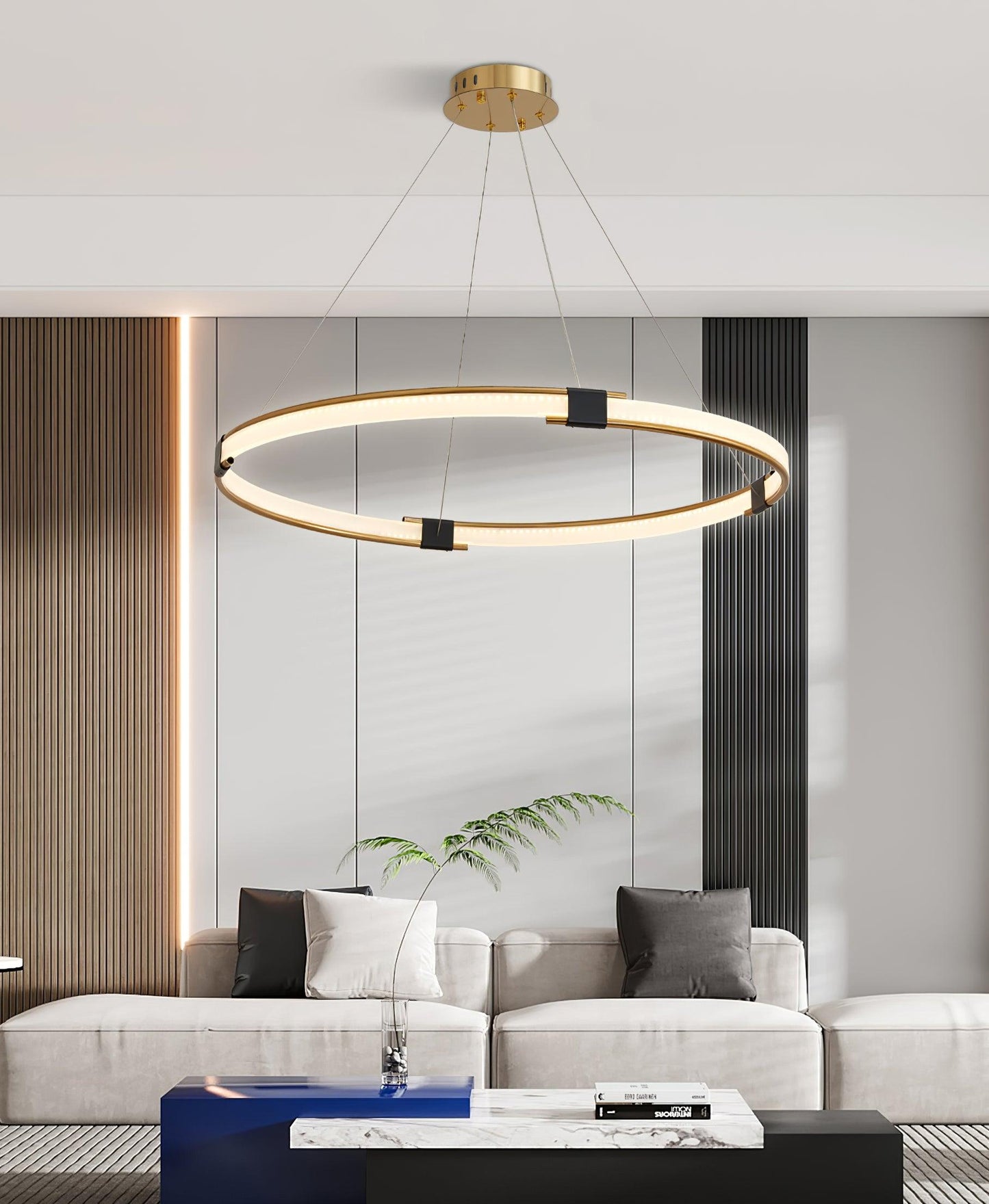 Gold Ring Pendant light Chandelier