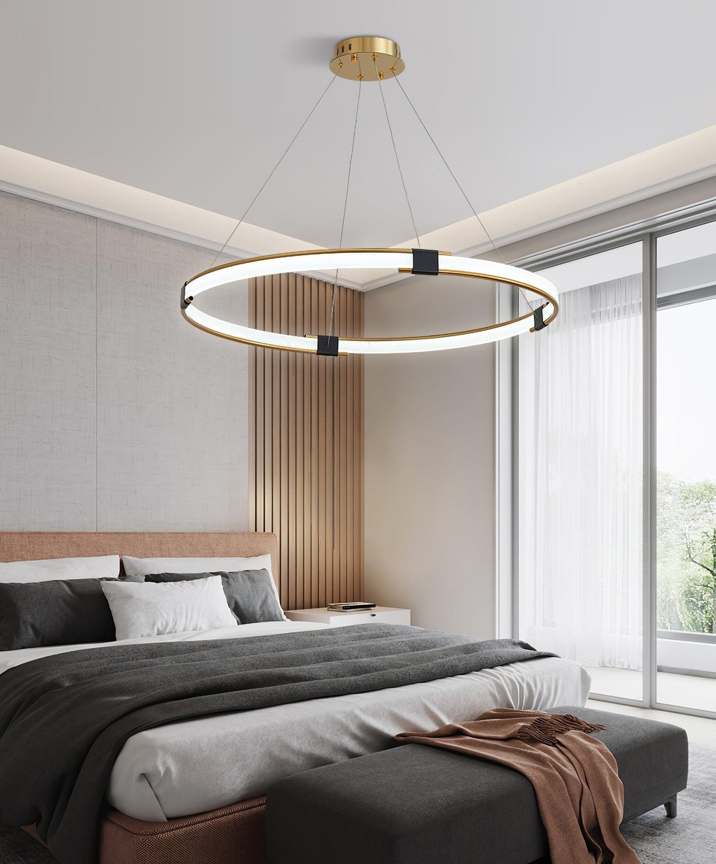 Gold Ring Pendant light Chandelier