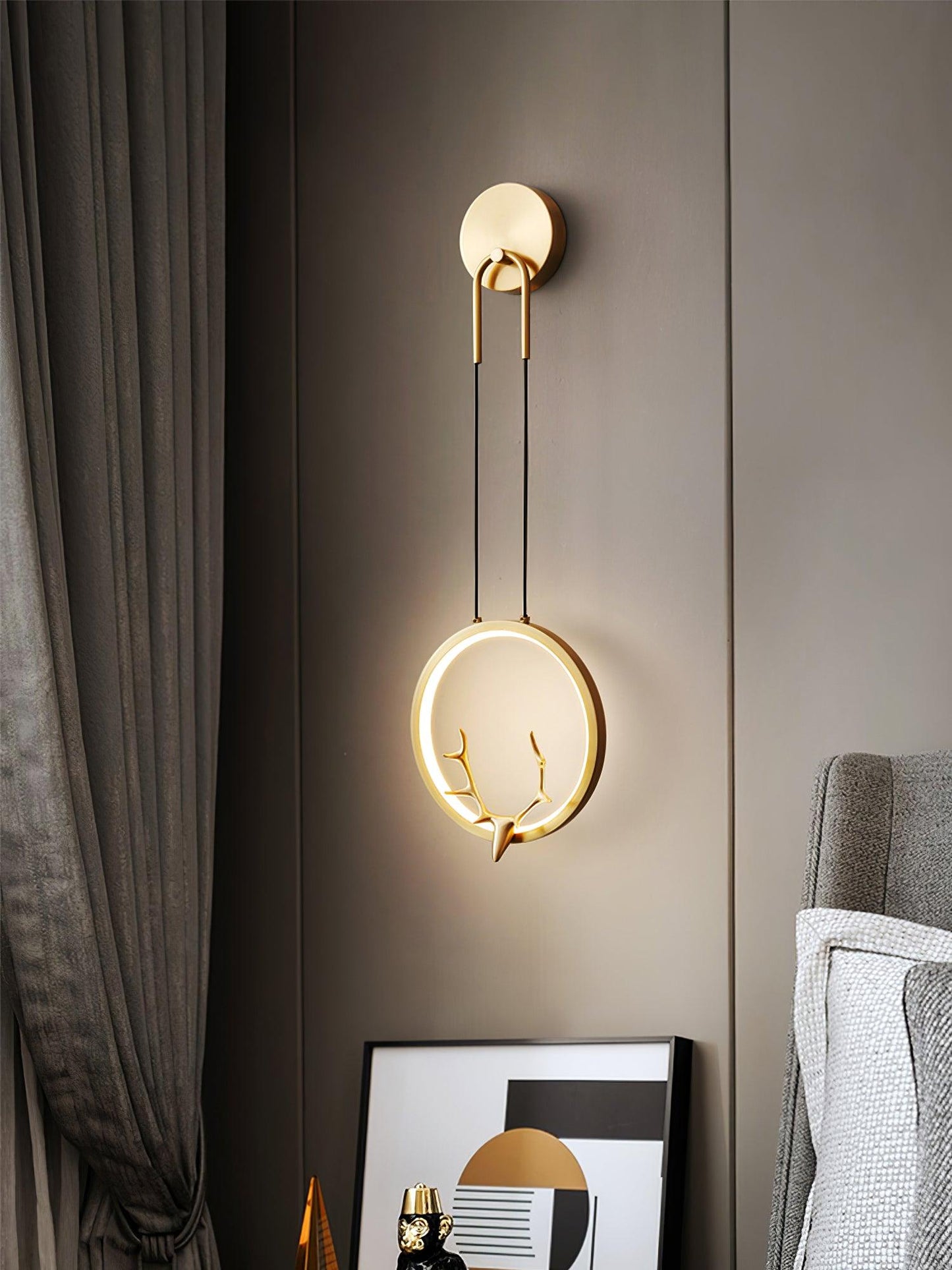 Golden Antler Wall light Wall Light