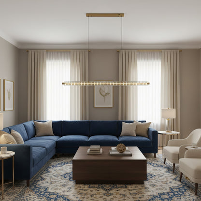 Golden Grid Linear Pendant Lamp