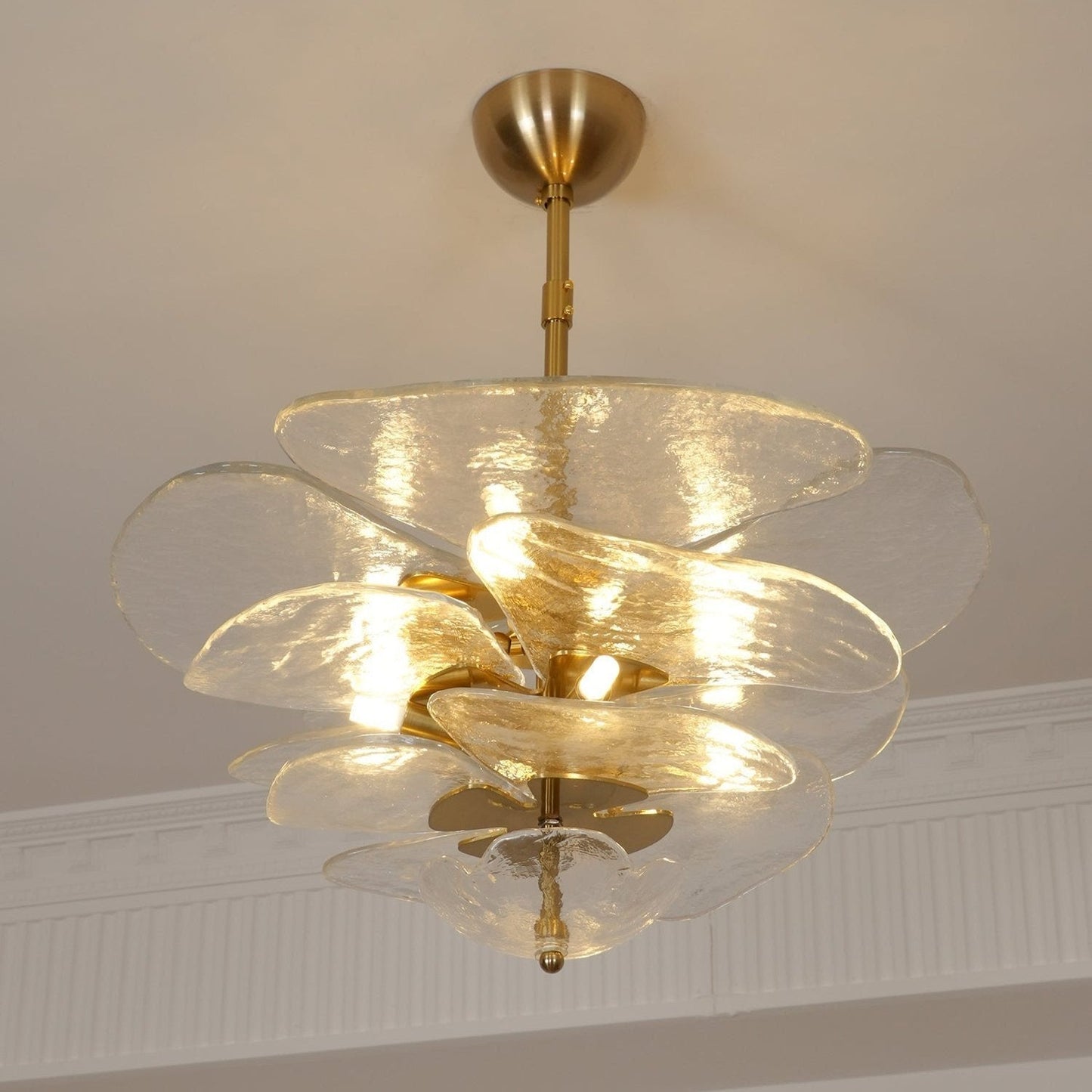 Petals Gold Murano Ceiling fixture Chandelier