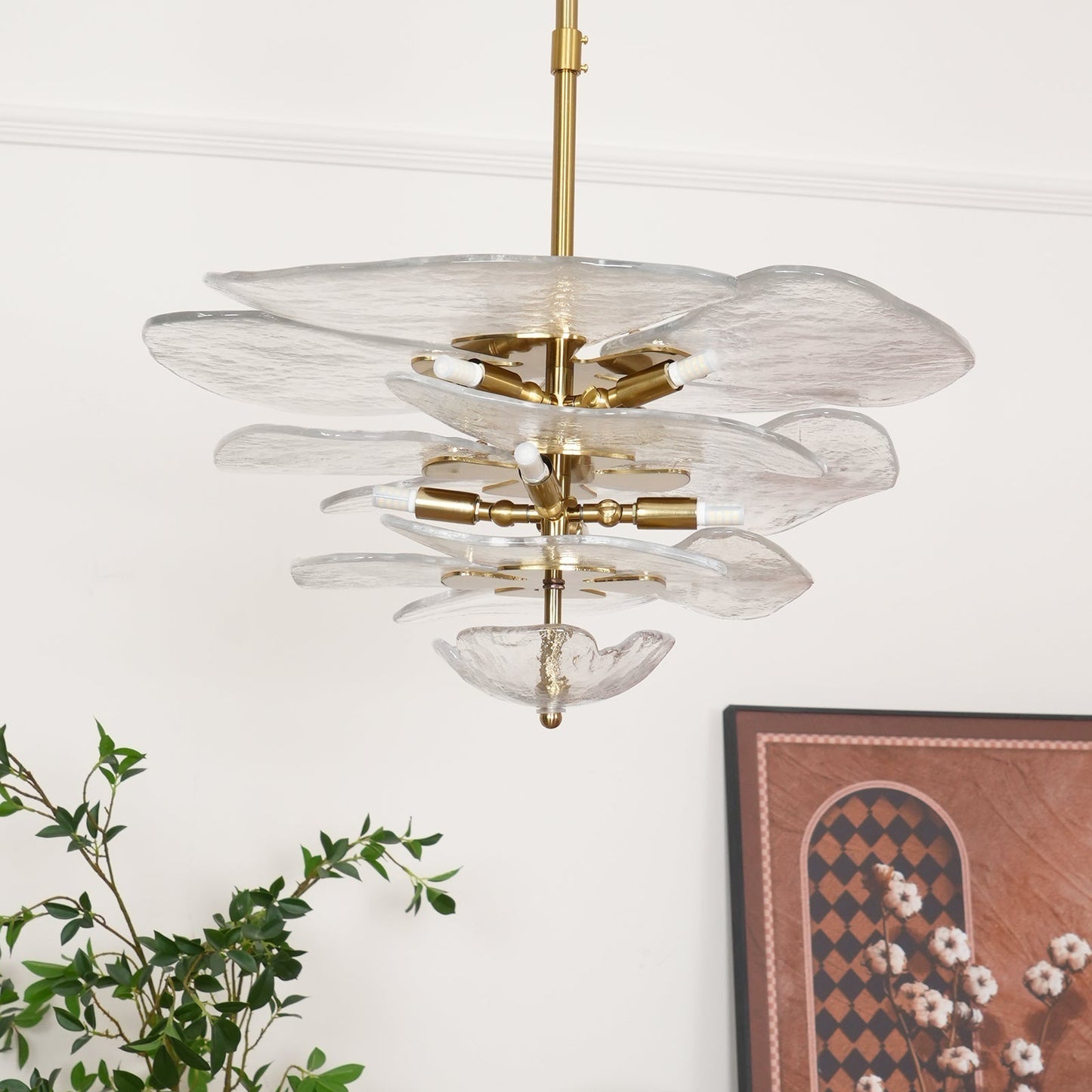 Petals Gold Murano Ceiling fixture Chandelier