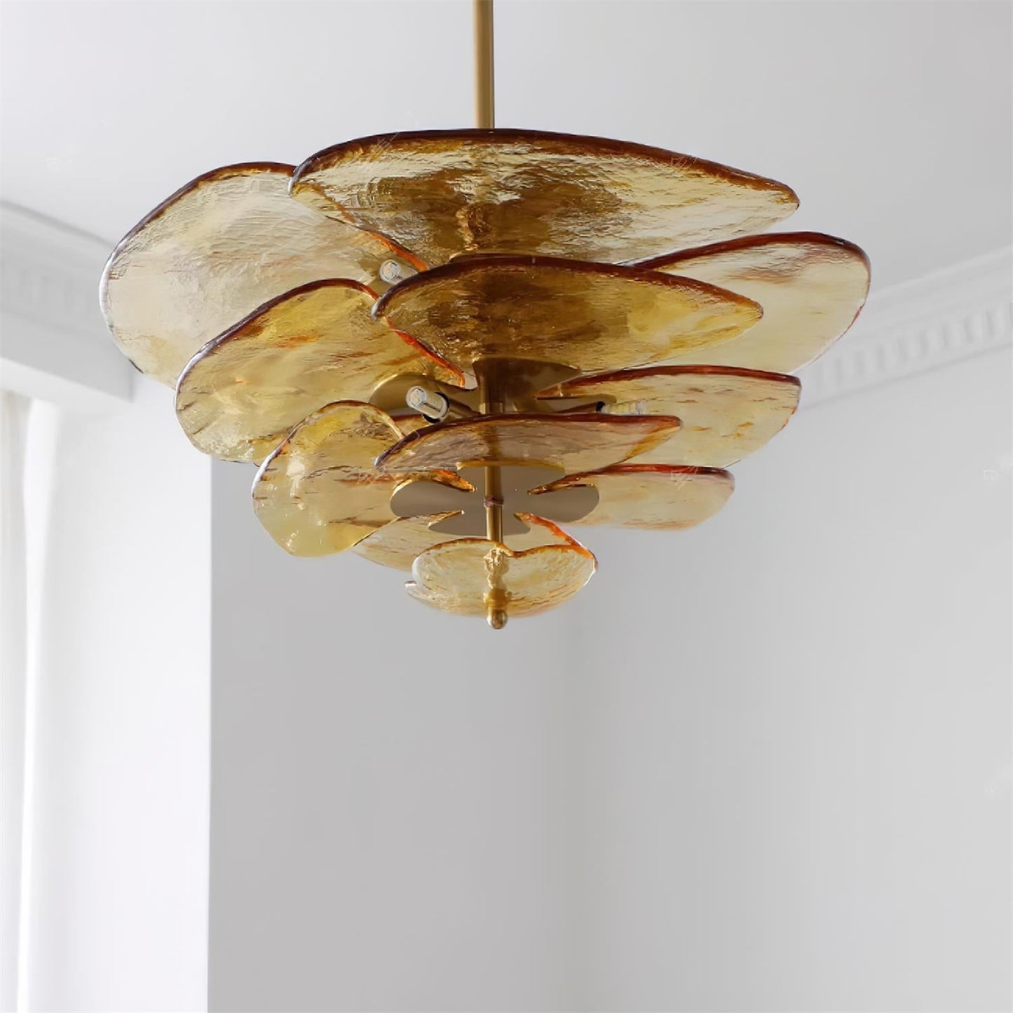 Petals Gold Murano Ceiling fixture Chandelier