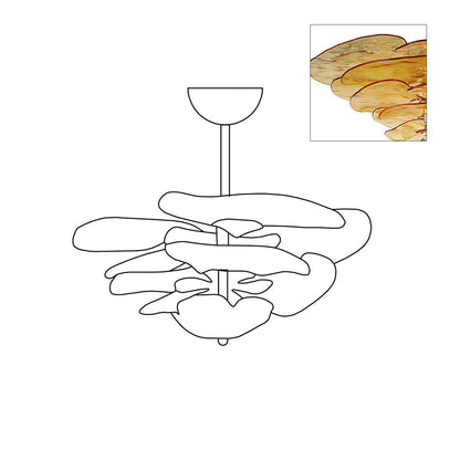 Petals Gold Murano Ceiling fixture Chandelier