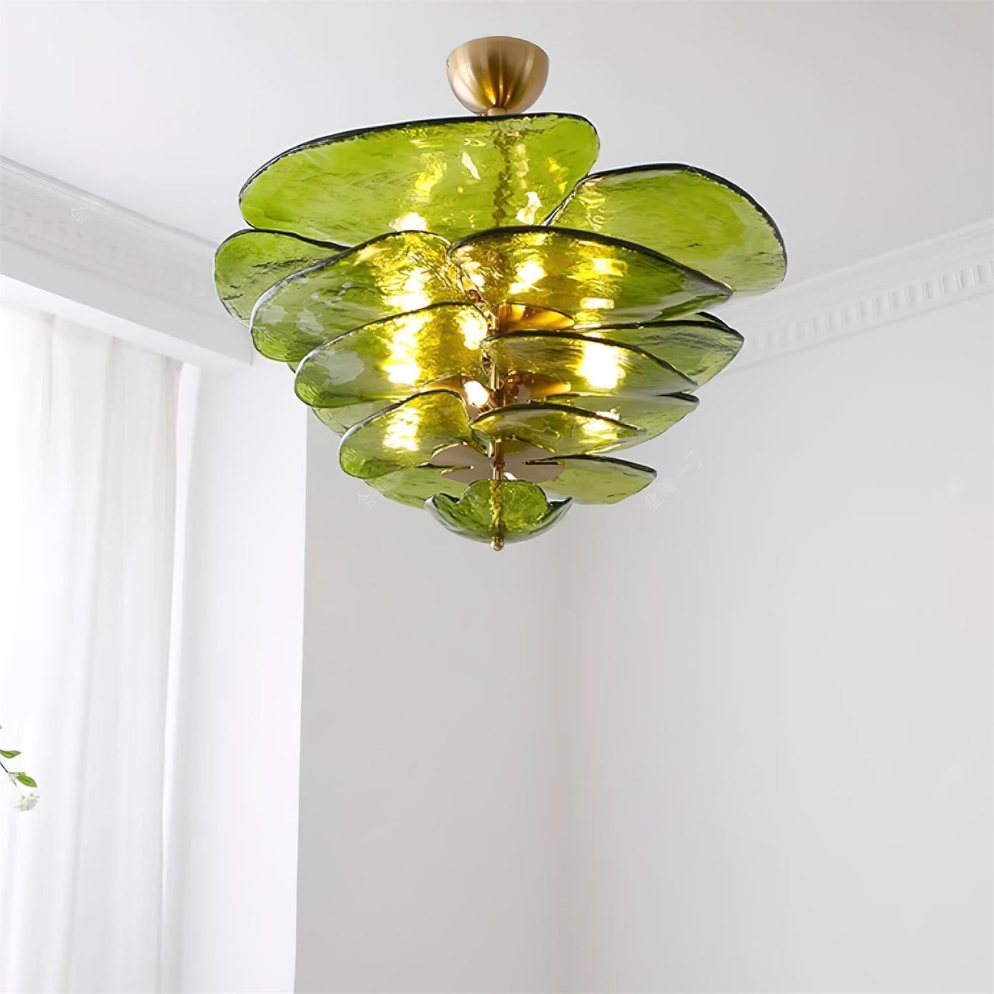 Petals Gold Murano Ceiling fixture Chandelier