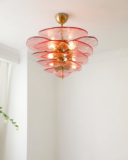 Petals Gold Murano Ceiling fixture Chandelier