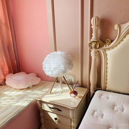 Goose Feather Portable lamp Table Lamp
