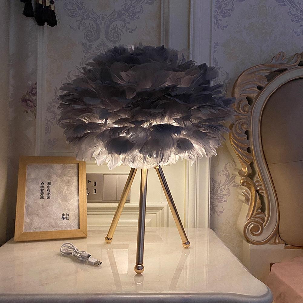 Goose Feather Portable lamp Table Lamp