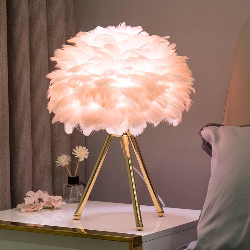 Goose Feather Portable lamp Table Lamp