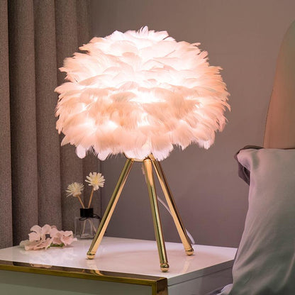Goose Feather Portable lamp Table Lamp