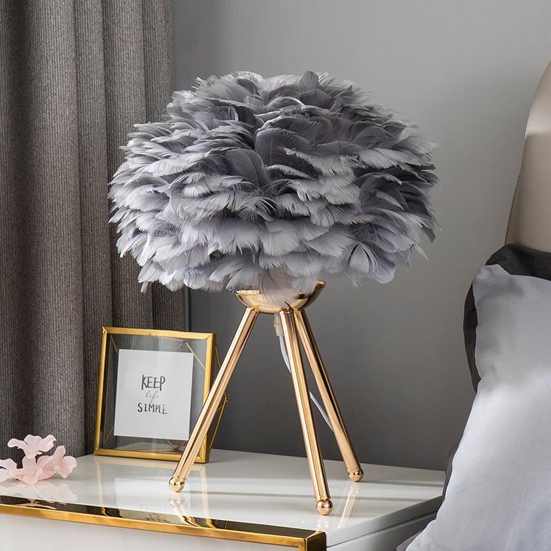 Goose Feather Portable lamp Table Lamp