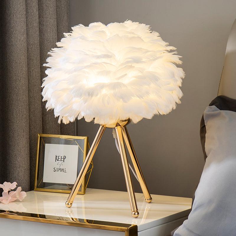 Goose Feather Portable lamp Table Lamp