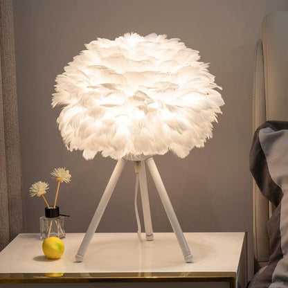 Goose Feather Portable lamp Table Lamp