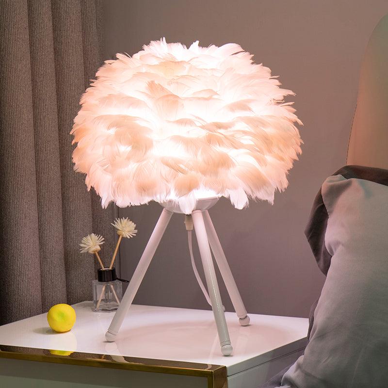 Goose Feather Portable lamp Table Lamp