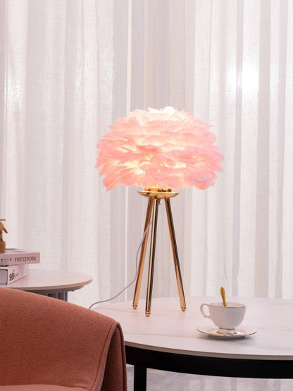 Goose Feather Portable lamp Table Lamp