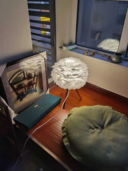 Goose Feather Portable lamp Table Lamp