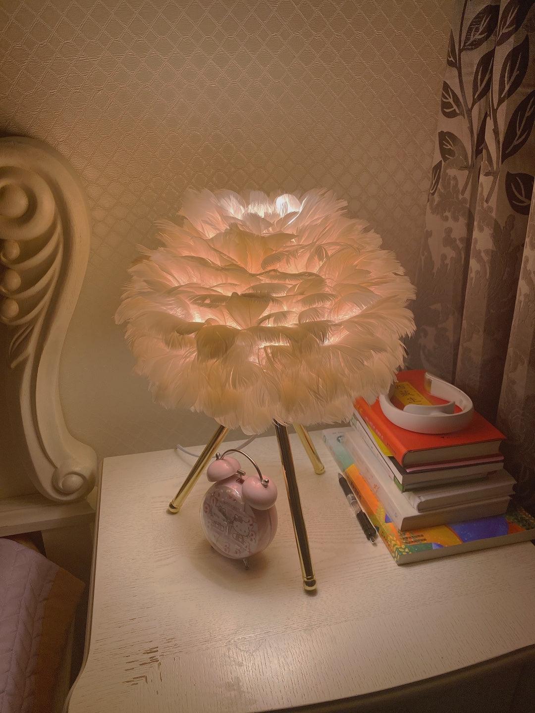 Goose Feather Portable lamp Table Lamp