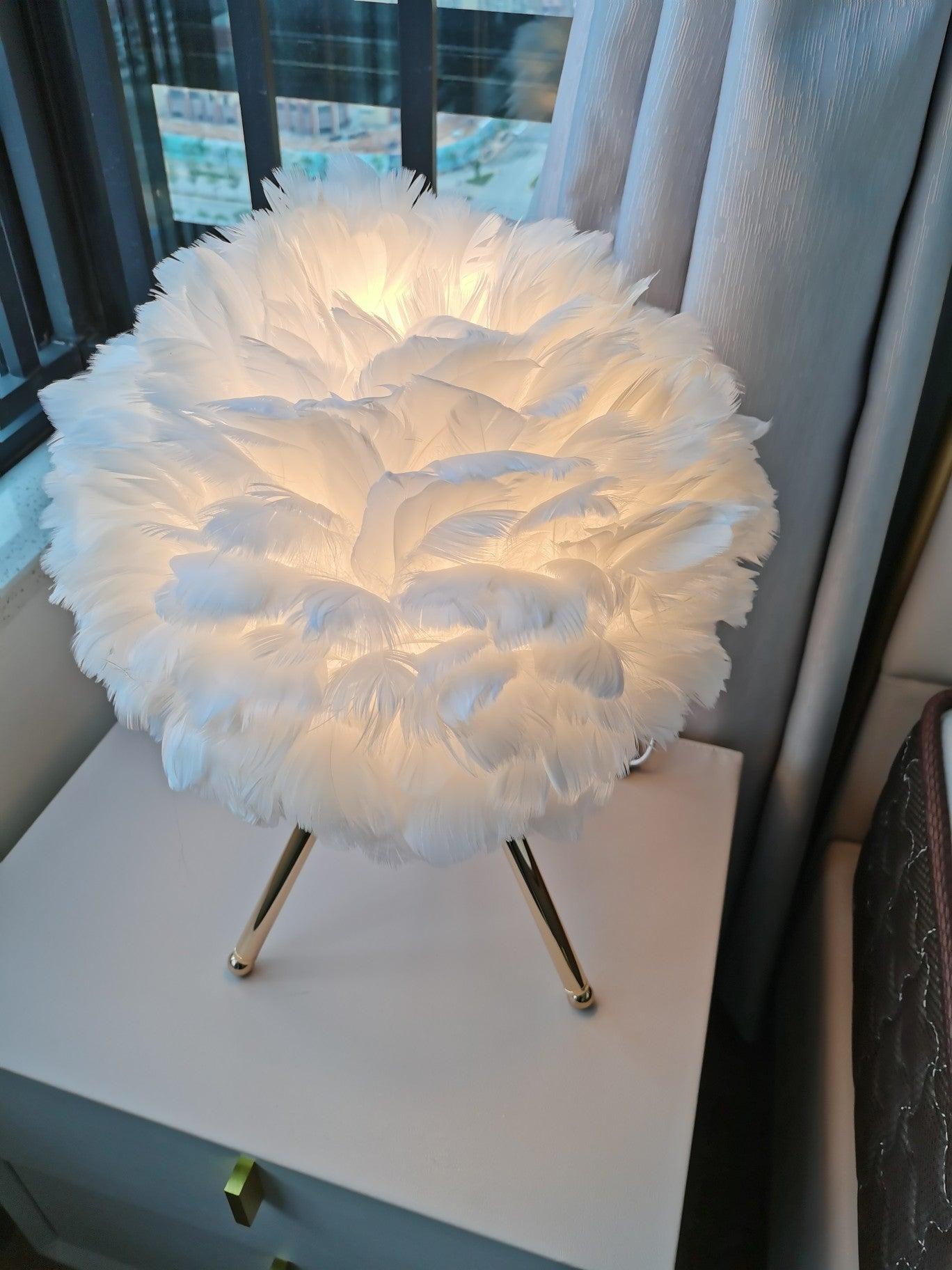 Goose Feather Portable lamp Table Lamp
