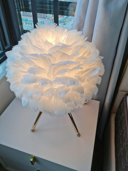 Goose Feather Portable lamp Table Lamp