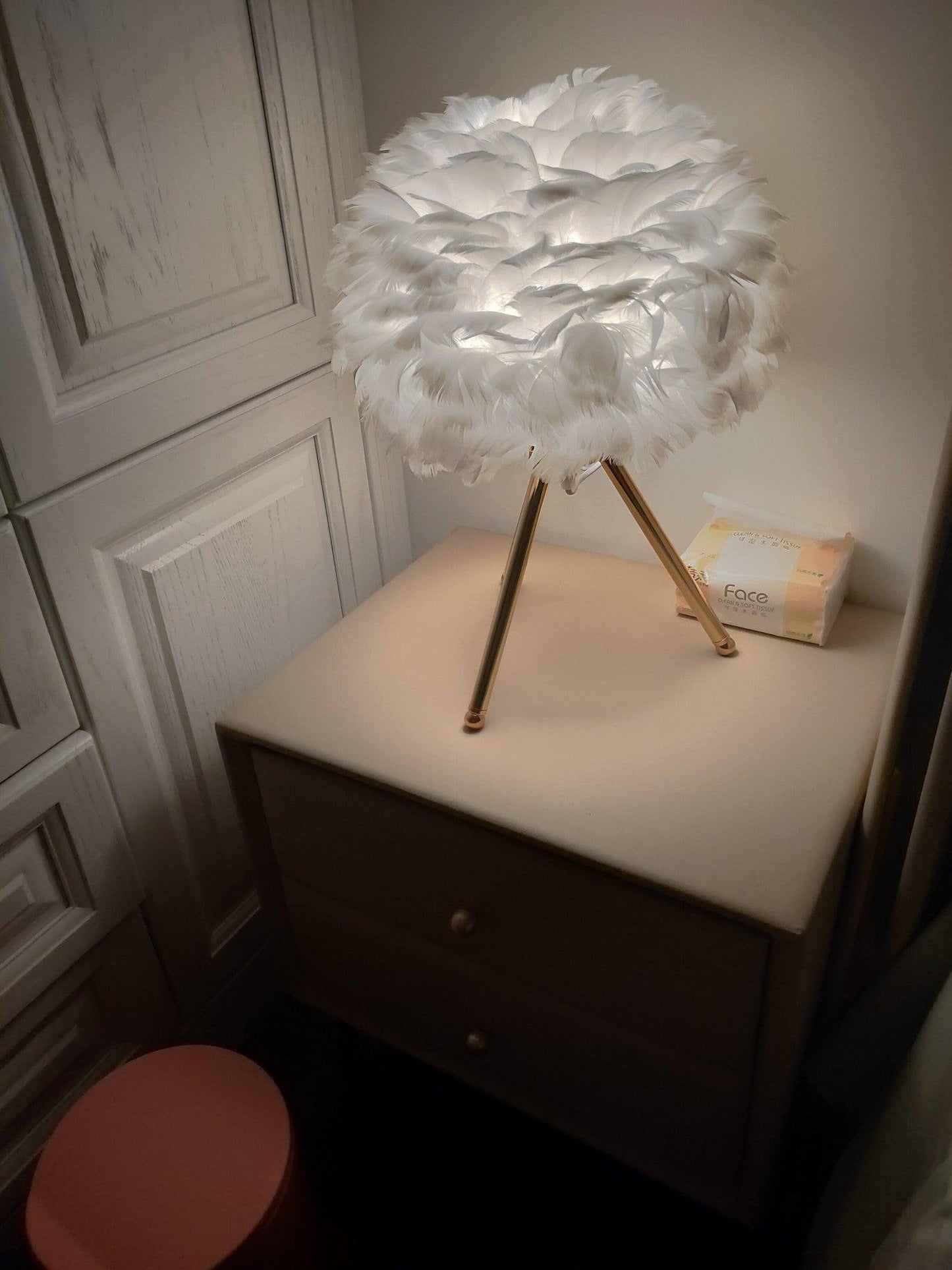 Goose Feather Portable lamp Table Lamp