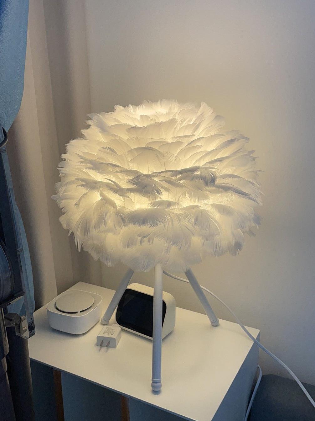 Goose Feather Portable lamp Table Lamp