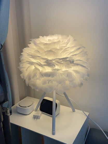 Goose Feather Portable lamp Table Lamp