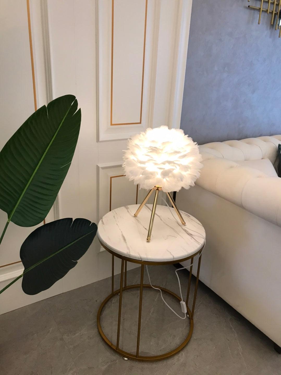Goose Feather Portable lamp Table Lamp