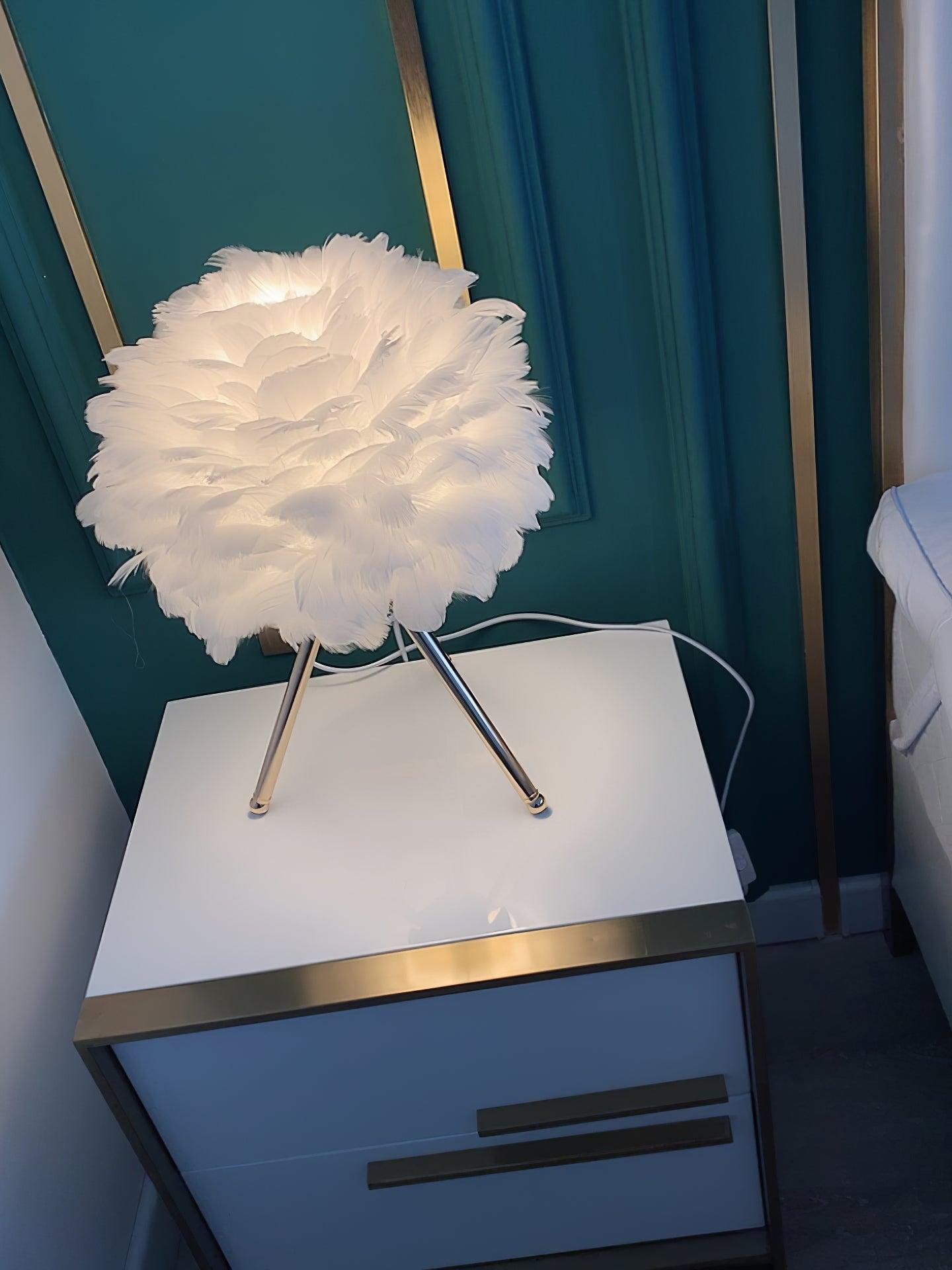 Goose Feather Portable lamp Table Lamp