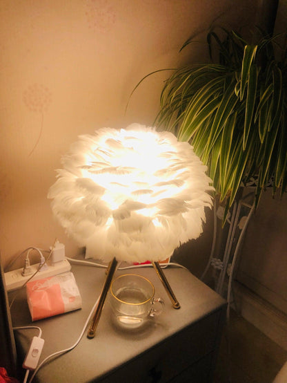 Goose Feather Portable lamp Table Lamp