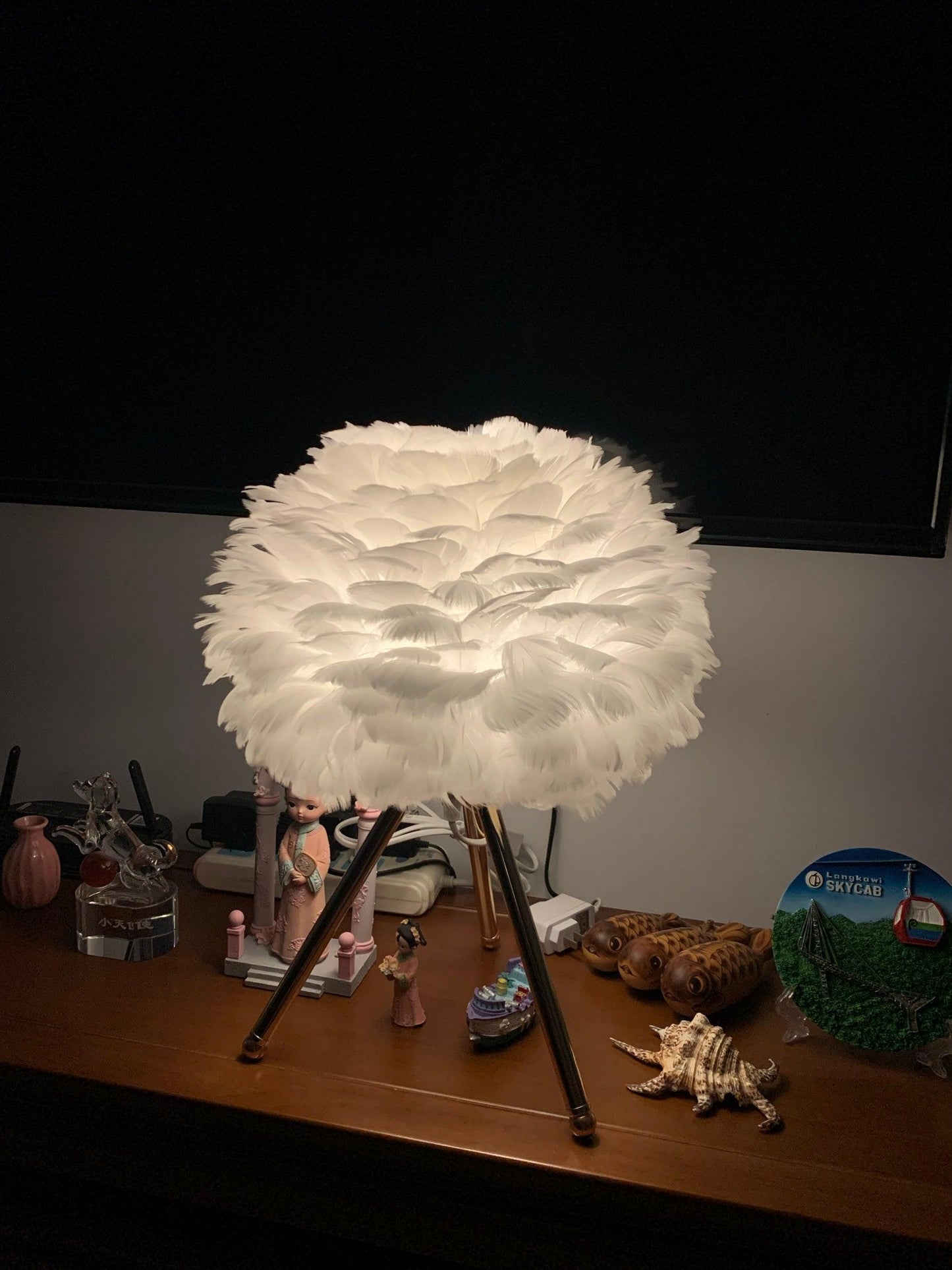 Goose Feather Portable lamp Table Lamp