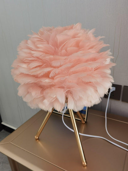 Goose Feather Portable lamp Table Lamp