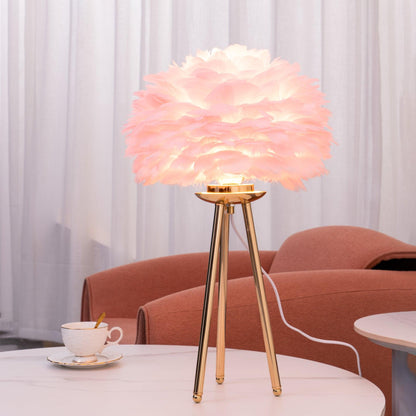 Goose Feather Portable lamp Table Lamp
