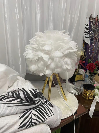 Goose Feather Portable lamp Table Lamp