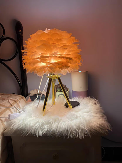 Goose Feather Portable lamp Table Lamp