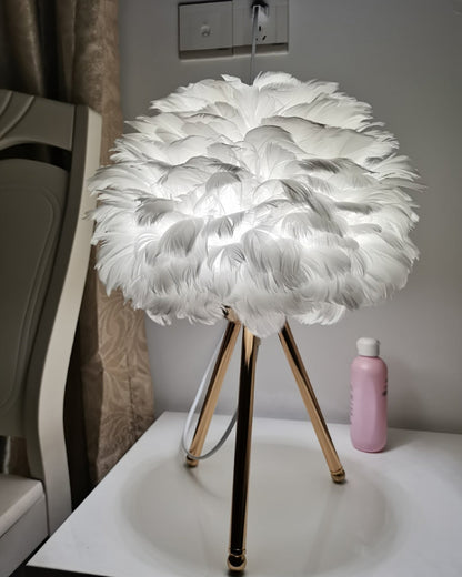 Goose Feather Portable lamp Table Lamp