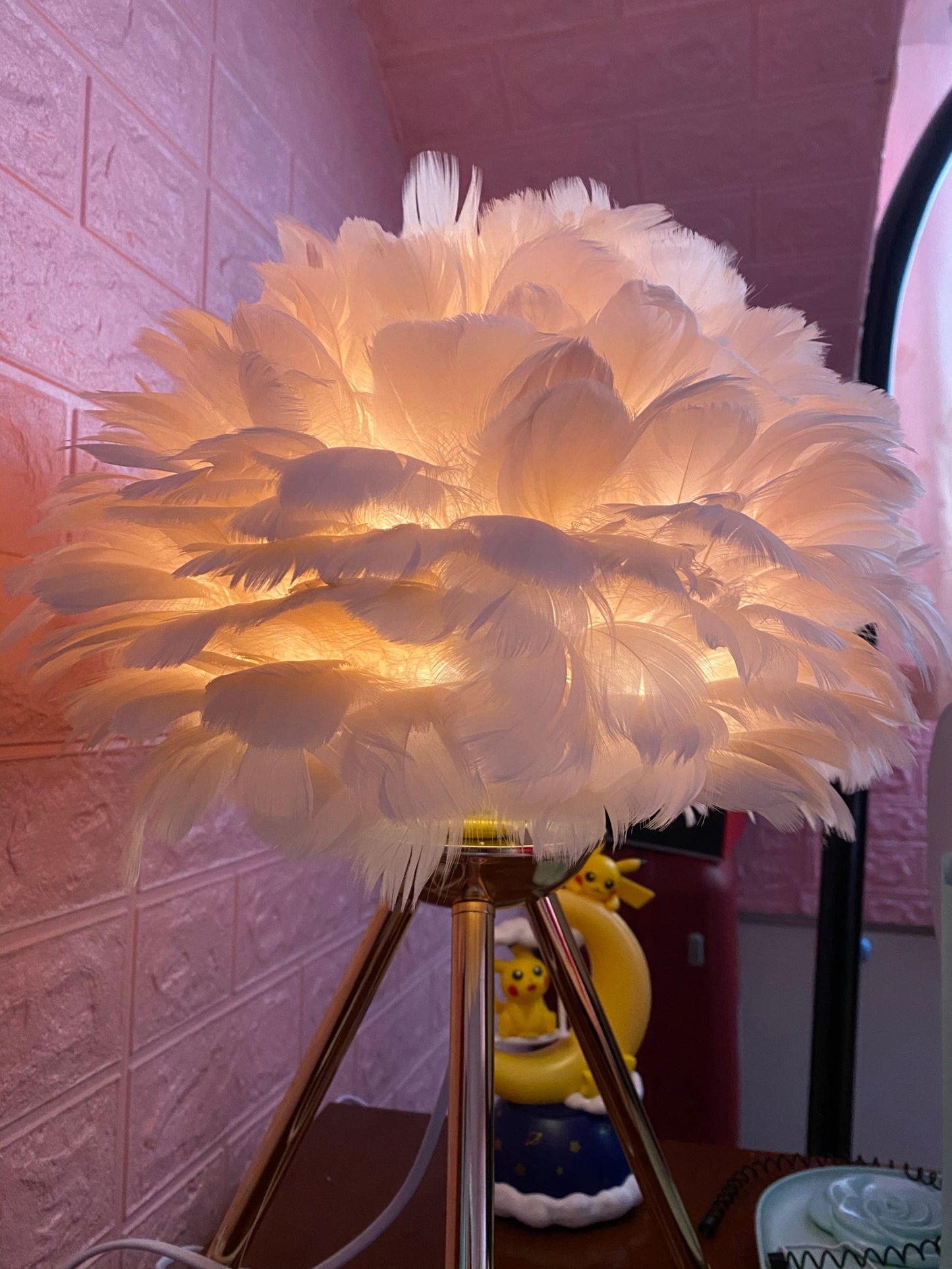 Goose Feather Portable lamp Table Lamp