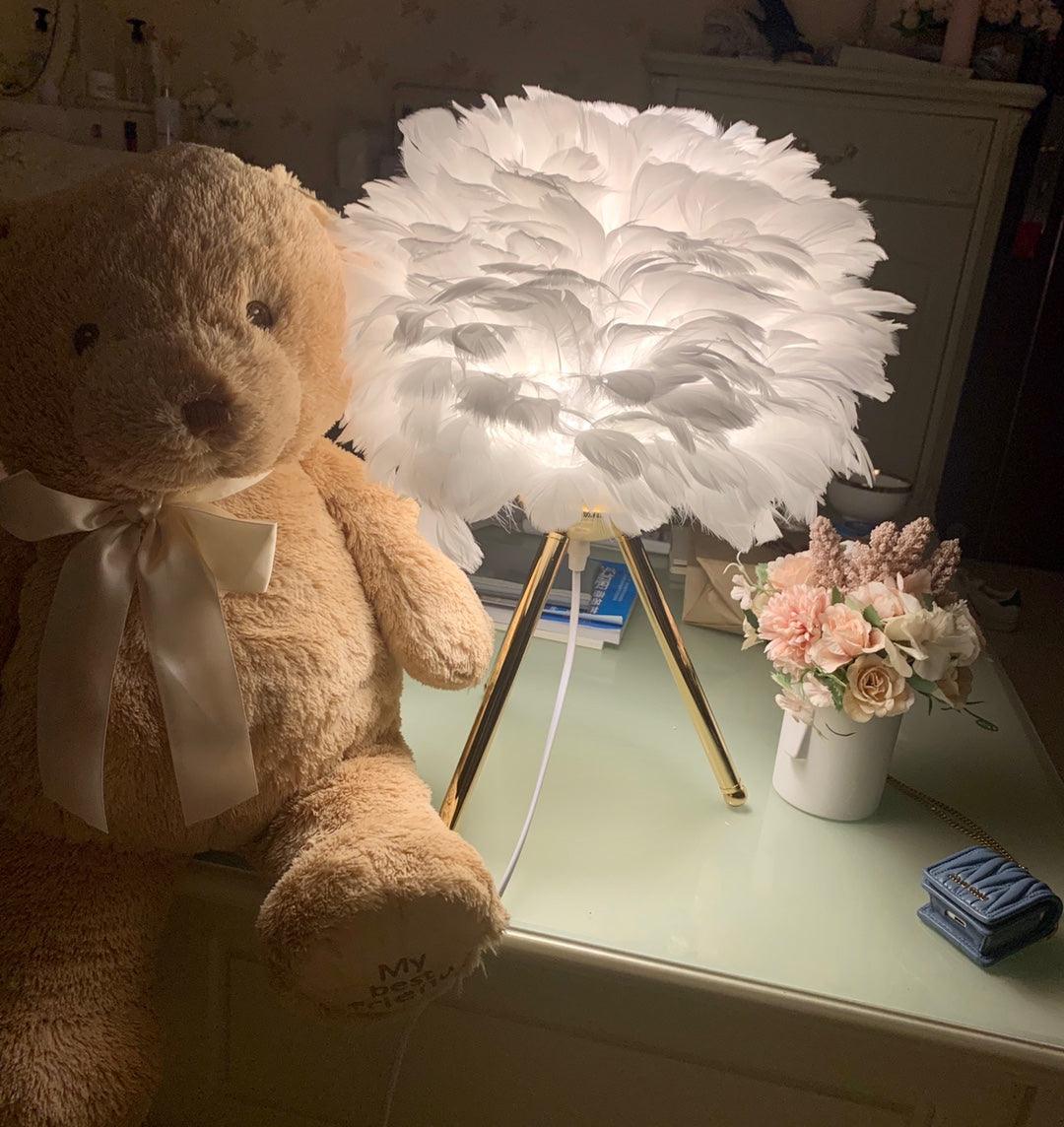 Goose Feather Portable lamp Table Lamp