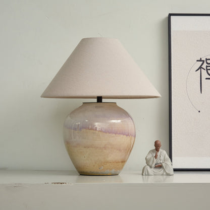 Gradient Hued Ceramic Jar Table Lamp