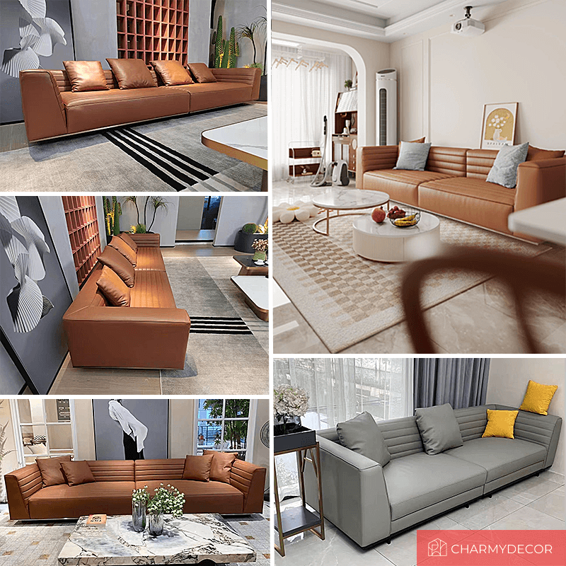 Grand Leather Modular Sectional Sofa