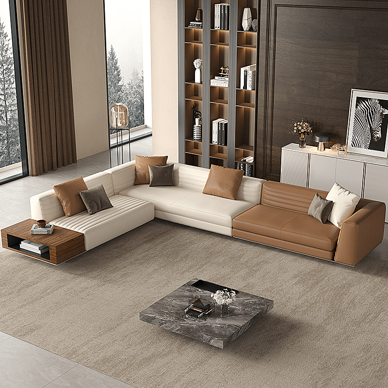 Grand Leather Modular Sectional Sofa