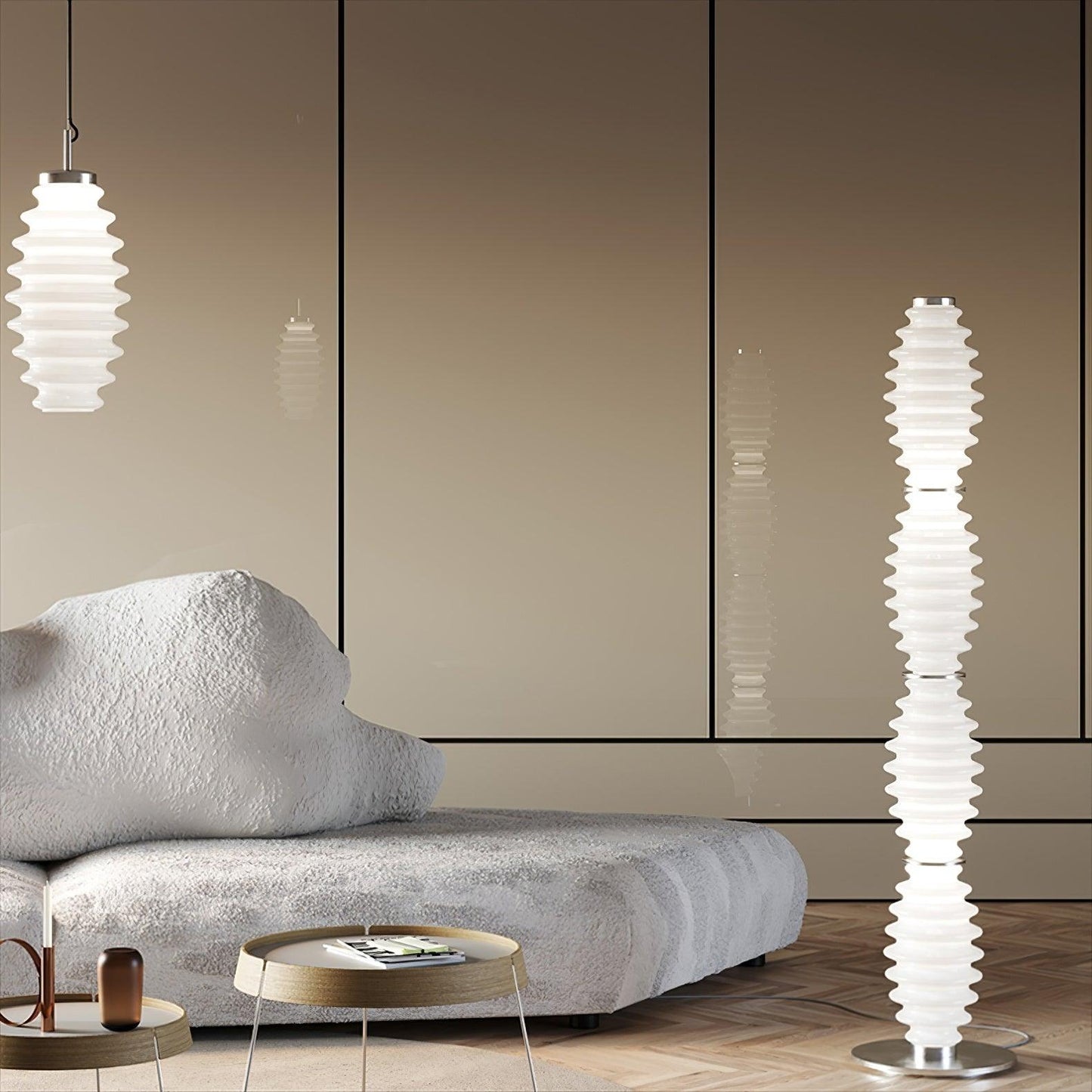 Grand Collier Torchiere Lamp Floor Lamp