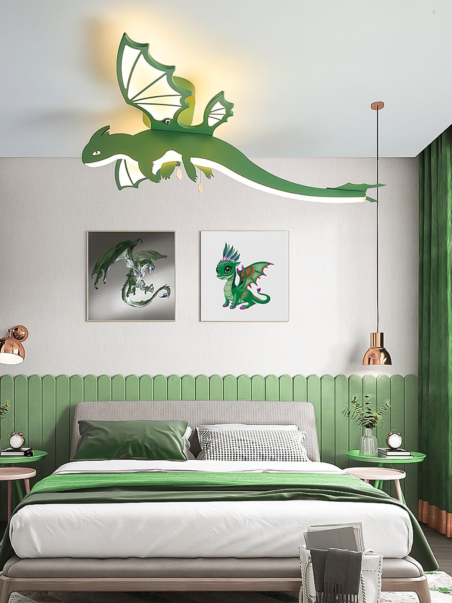 Green Dinosaur Ceiling fixture Ceiling Light