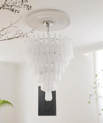 Grid Glass Waterfall Ceiling fixture Chandelier