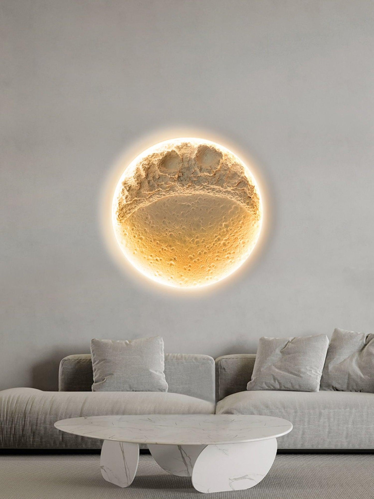 Gypsum Moon Wall light Wall Lamp